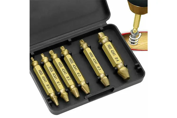 6pcs Damaged Screw Extractor (FS12) Speed Out Drill Bits Set Broken Bolt Remover