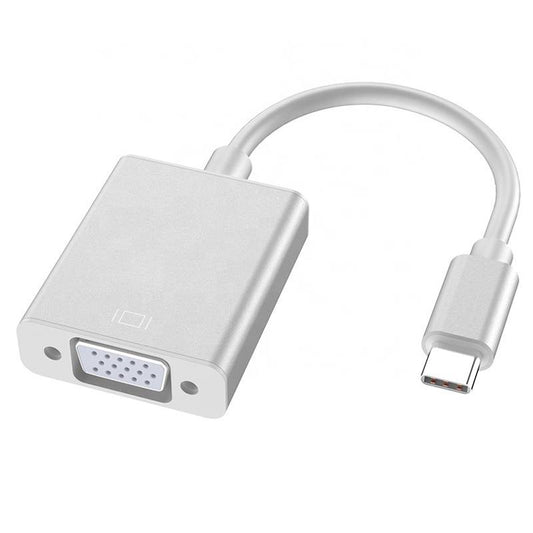 USB 3.1 Type C Male to VGA Female Adapter Converter Cable For (KS47) Mac 1080P