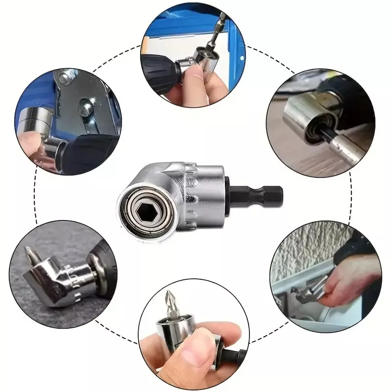 105-Degree Flexible Screwdriver Bit Elbow Shaft for Tight Spaces Hex Head CR-V YS100