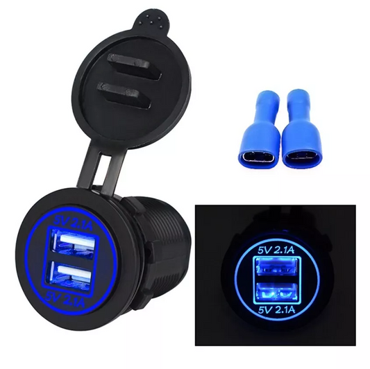 Modified Double USB Car Charger 12-24V Phone Charger Accessories DIY Install YS127