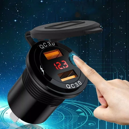 Modified Dual USB Car Charger 12-24V Phone Charger Voltage Display DIY Install YS126