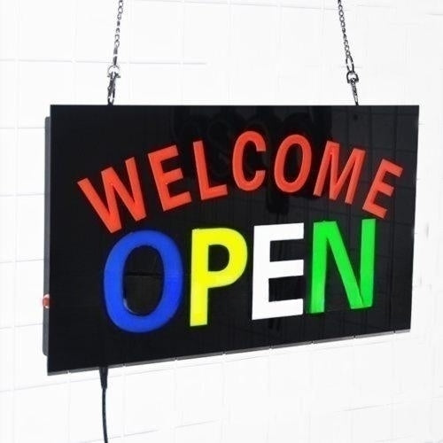 12V Welcome Open LED Sign Neon LED Sign 60cm x 30cm