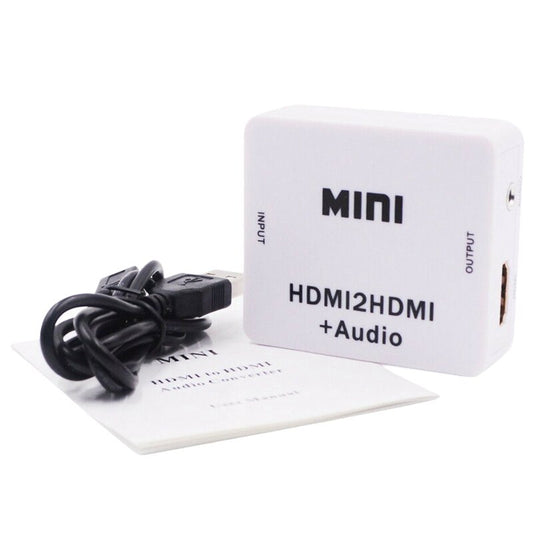 HDMI to HDMI Female W/ Audio HD Converter Box (LS68) Adapter Extractor 1080P