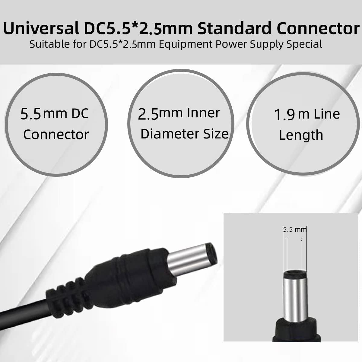 12V 2A Power Transformer Adapter 5.5mm*2.5mm Plug