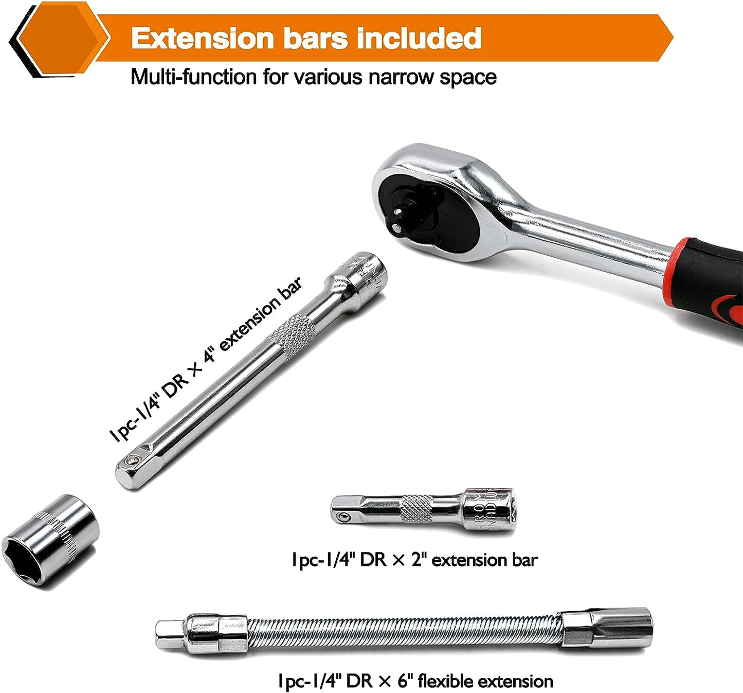 46 in 1 Socket Wrench Tool Set W/ Case (JS83)