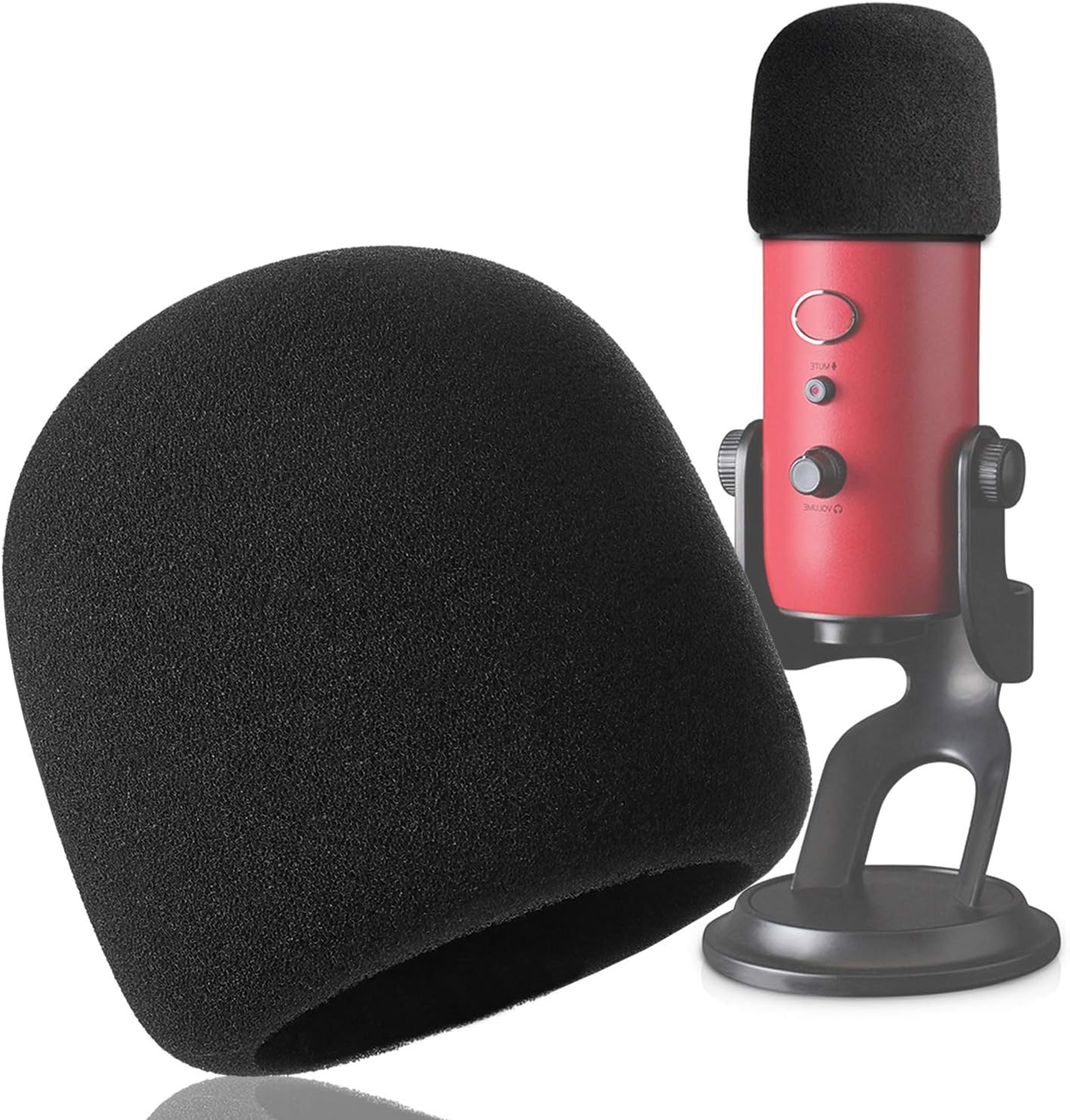 2pcs Of Pop Filter Windscreen Microphone Sponge Foam Cover For Blue Yeti Pro Mic (JS18)