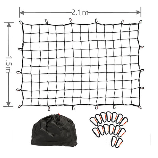 Cargo Net 1.5mx2.1m Mesh (JS13) Heavy Duty 6mm Nylon Cord For Car Pros Ute Truck Trailer