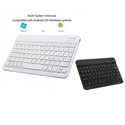 Ultra-Slim Bluetooth Keyboard Mini Wireless Rechargeable For IOS Windows Android