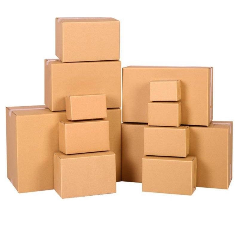 50pcs Mailing Boxes Small Medium Large Cardboard Brown Parcel Boxes Post For Business Pros