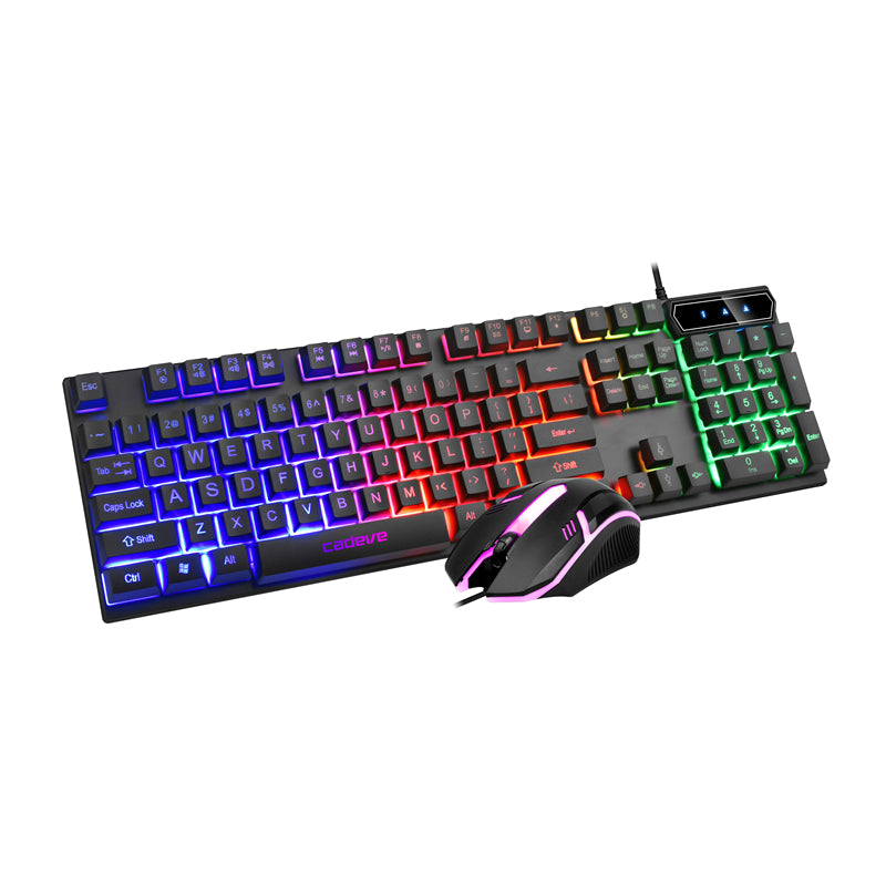 Cadeve 9122 Wired Gaming Keyboard and Mouse Combo Set Pc Pros