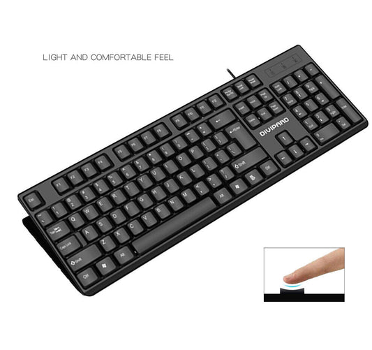 USB Wired Keyboard Black Corded D310 Multimedia KeyBoard Plug & Play For PC pros NS51