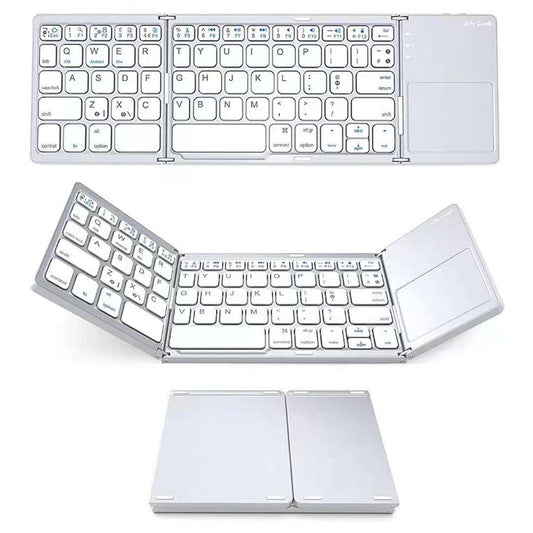 Tri-Fold Bluetooth Keyboard W/Touchpad Mouse Mini Wireless Android IOS Windows (NS17)