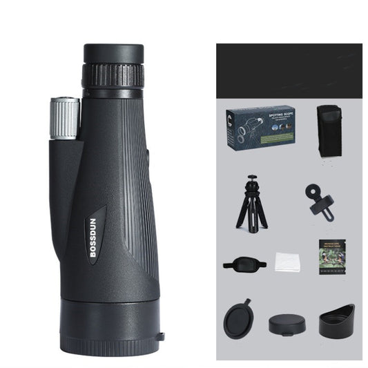 Bossdun 12-36X60 Zoom Monocular Waterproof BAK4 Scope Pocket Telescope W/ Tripod