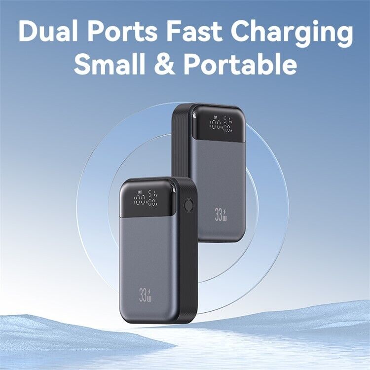 USAMS CD221 33W Fast Charge battery charger Power Bank 10000mah Digital Display YS75