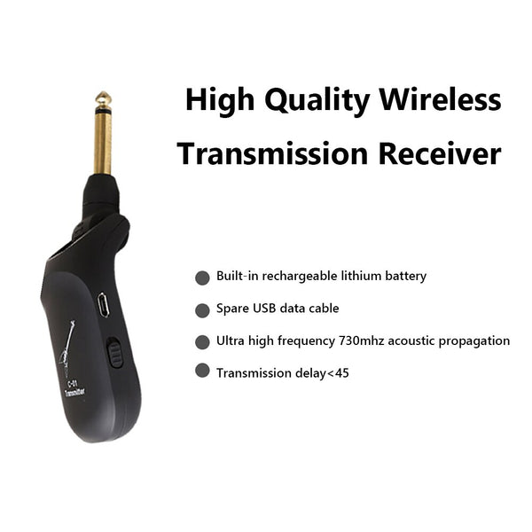 Guitar Wireless System Transmitter (MS36) Rechargeable For Electric Drum Violin Mono