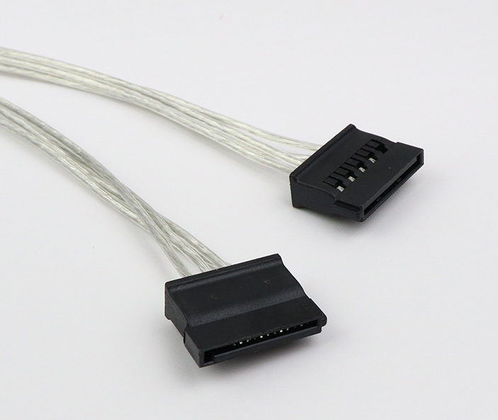 4 Pin IDE Molex to Dual SATA Power Cable Y Splitter Female HDD Adapter 20cm transparent LS71-3