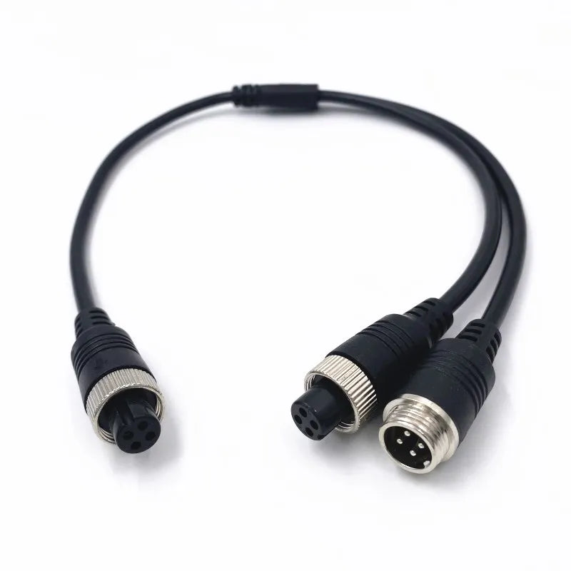 4Pin Video Splitter Cable (SS06) Wire For Bus Truck Reversing Rear Camera 40cm