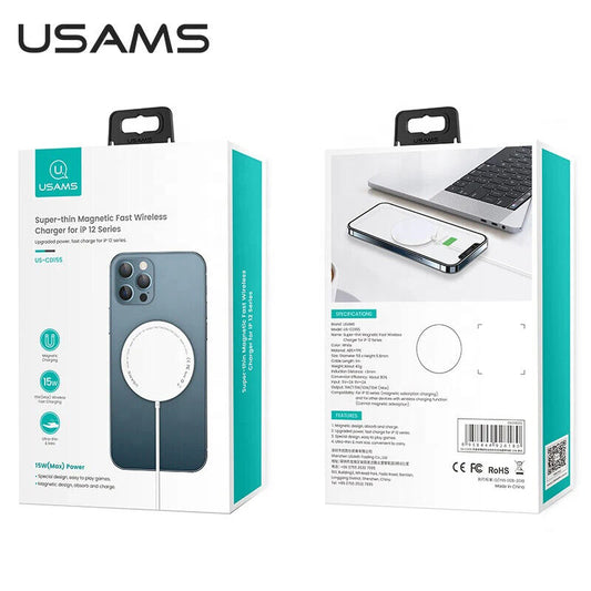 USAMS Magnetic Fast Wireless Charger (YS79-1) Ultra-Thin 15W for iPhone CD155