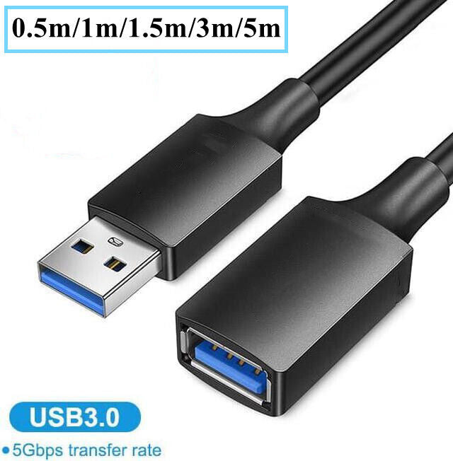 USB Extension Data Cable USB 3.0 Male to Female Adpter Cord For PC Laptop Camera SS16-20