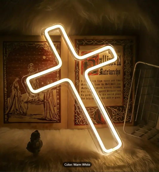 Jesus Cross Neon LED Sign Warm White