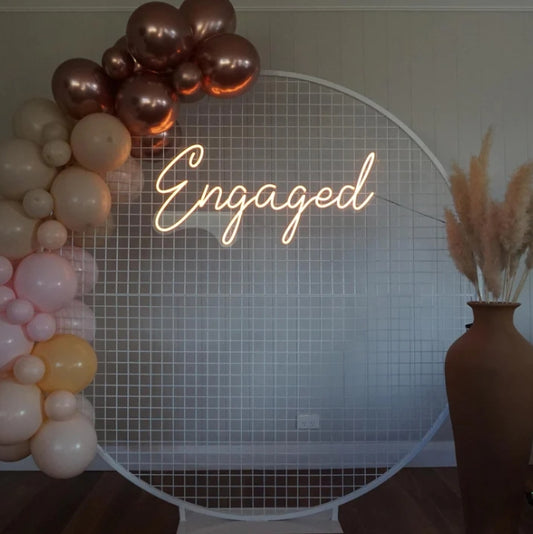 New Arrival "Engaged" Large Neon LED Sign 12V Warm white