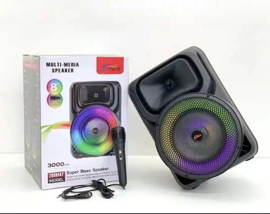 Party Speaker Wireless ZQS8147 with Microphone RGB Lights