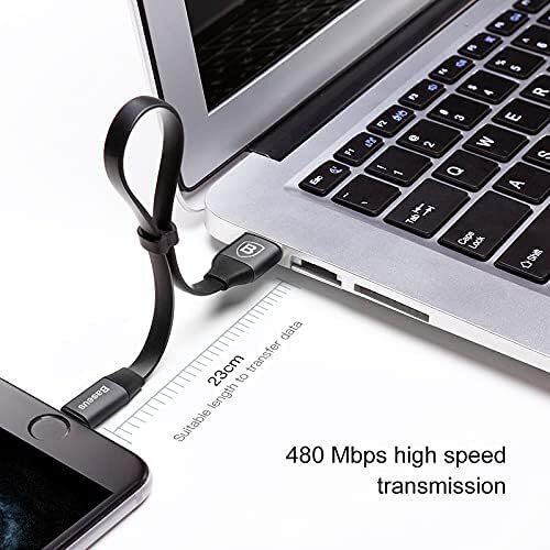 Baseus 23CM Short USB Charger Cable Fast Charging For iPhone iPad 2A Power Bank YS01