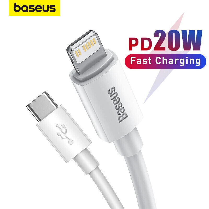 Baseus USB C Type C PD 20W Cable Fast Charging Charger for iPhone 14 13 12 Pro