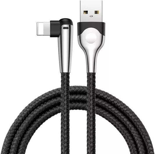 Baseus 2M L Shape 90 Degree USB Cable For iPhone Fast Charging Data Cord Cable YS03