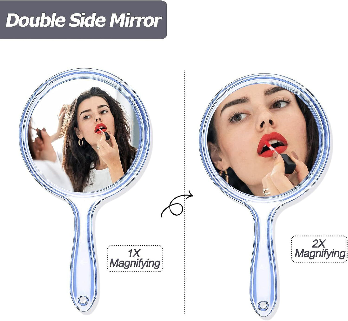 Hand Mirror Double-Sided 2X 1x Magnifying LS1.6-9