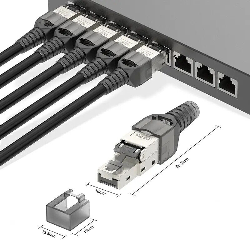 Rj45 Cat7 Cat6a Connector Tool Free Toolless Rj45 Termination Plug KS1-5