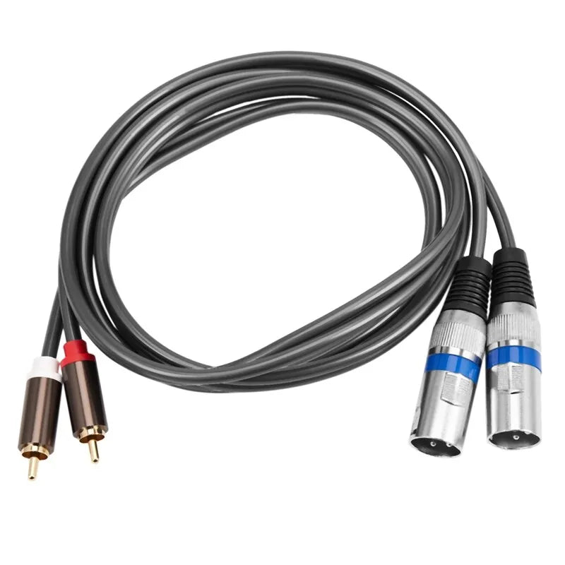 1.5M Premium Dual Rca Male To Dual Xlr Male Cable XLR To 2 Rca Adapter Evertech (CS24)