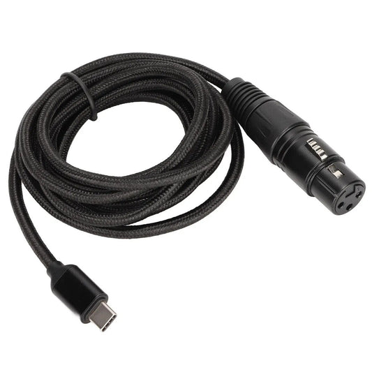 3M Type-C To XLR Female 3 Pin Microphone Audio Cable USB C To Mic Adapter Cord (ES14.4)