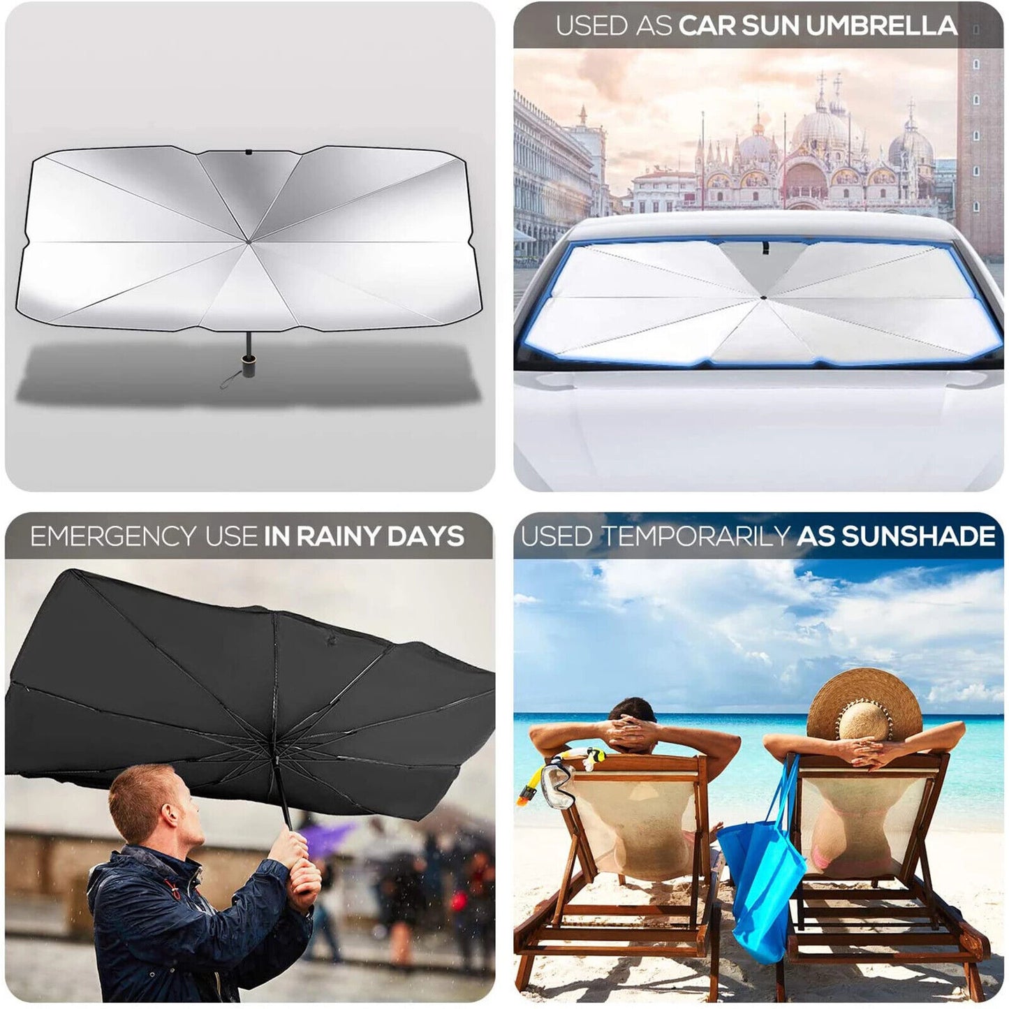 Foldable Umbrella Car Windshield Sun Shade 145cm * 79cm