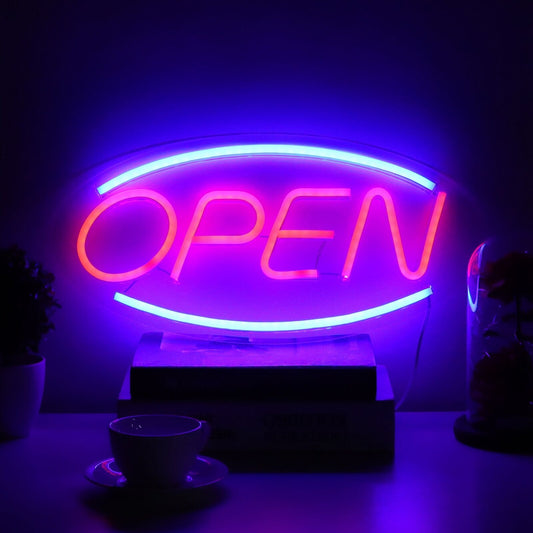 OPEN LED Neon Light LED Sign 45X22cm USB Powered