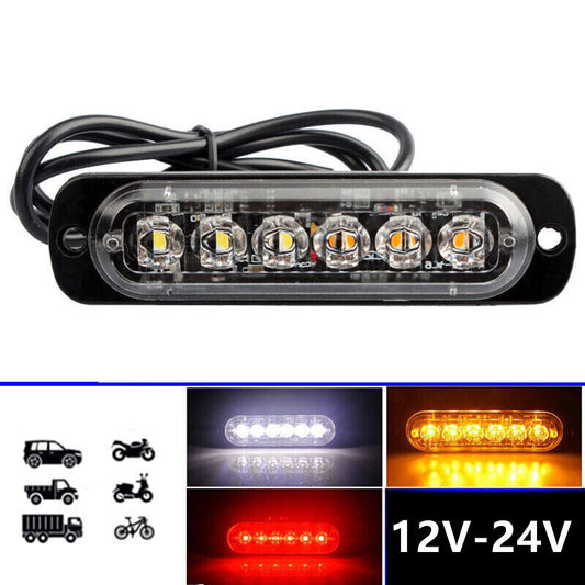 6 LED Car Truck Warning Flash Lights For car pros