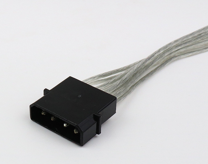 4 Pin IDE Molex to Dual SATA Power Cable Y Splitter Female HDD Adapter 20cm transparent LS71-3