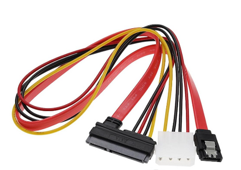 SATA Data Power Cable 22Pin (7+15) to SATA & 4pin Data LS68-1