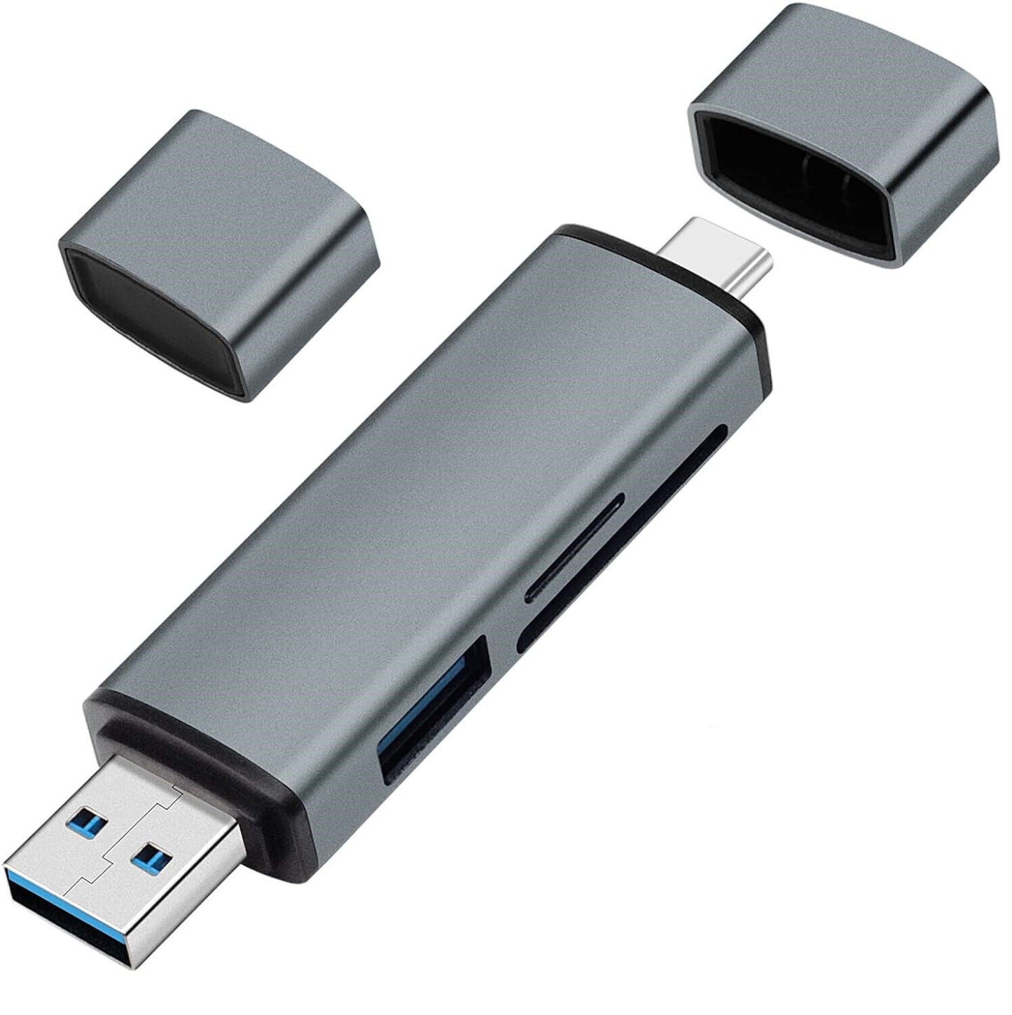 SD Card & USB Flash Drive 6 in 1 Reader USB 3.0 Type-C USB Micro-USB Plug OTG LS2-2 For pc pros