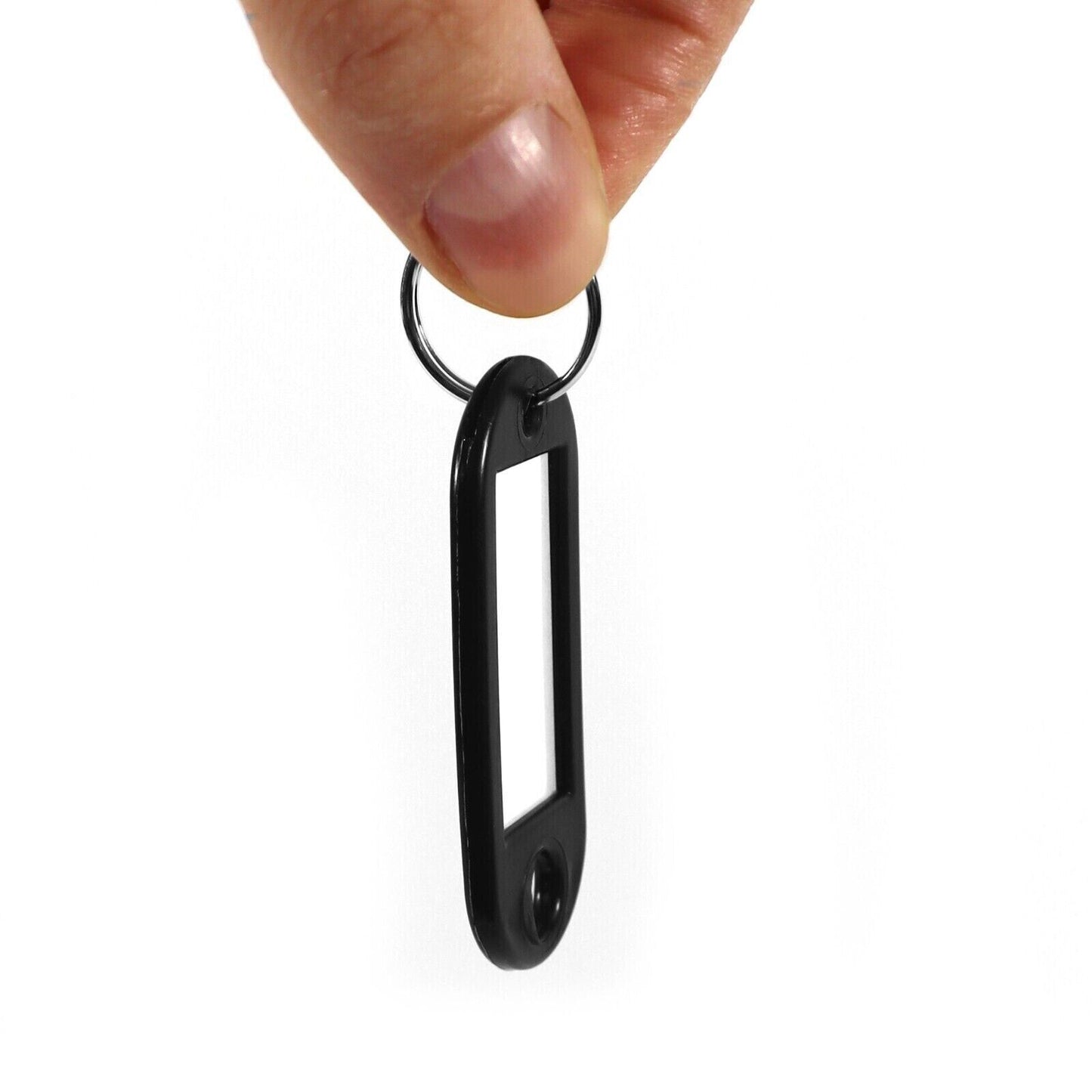 10pcs Of Black Plastic W/Tags Keyring (IS4.1) Luggage Key Tags Gadget