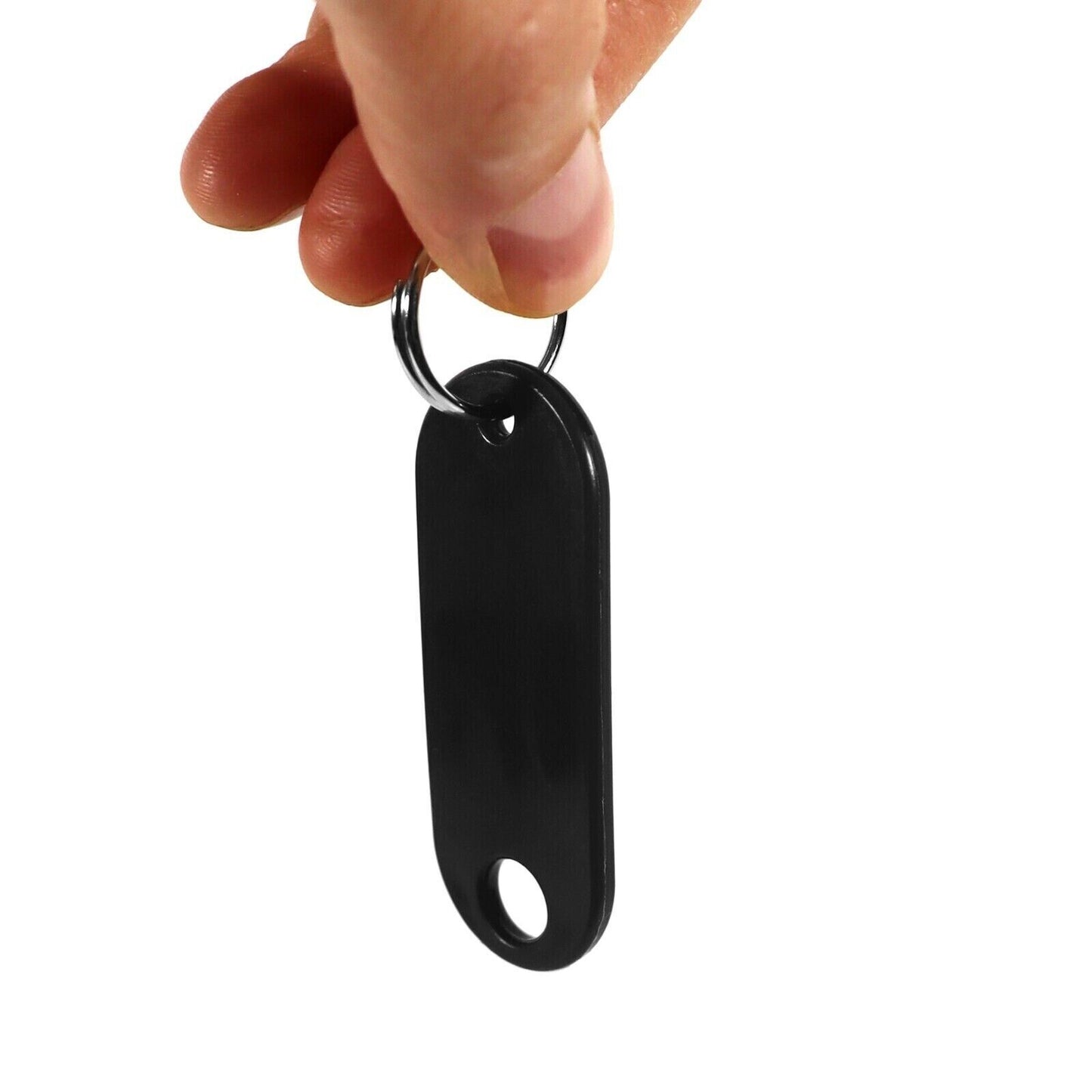 10pcs Of Black Plastic W/Tags Keyring (IS4.1) Luggage Key Tags Gadget