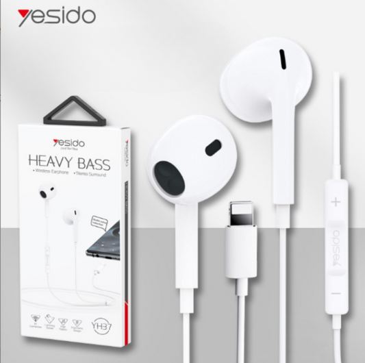 Yesido Wired Earphones Headphones Earbuds W/ Mic Control for Apple iphone Ipad YS60