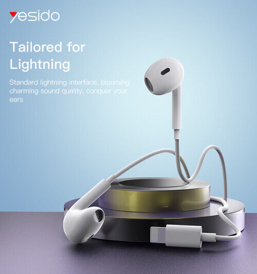 Yesido Wired Earphones Headphones Earbuds W/ Mic Control for Apple iphone Ipad YS60