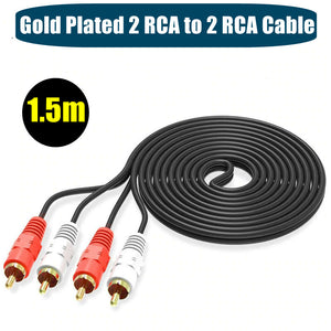 Gold Plated 2 RCA to 2 RCA Audio Cable SC7