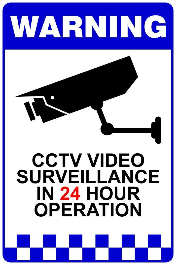 CCTV Surveillance Camera Warning Sign Stickers