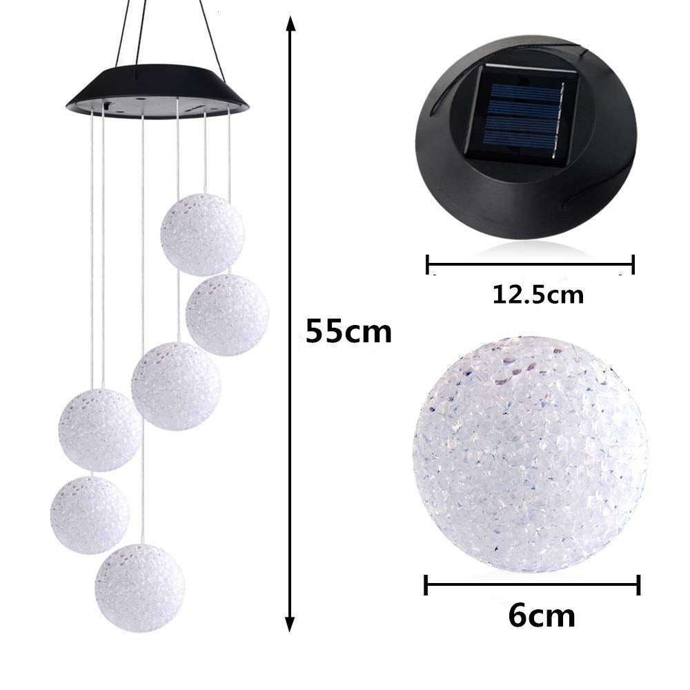 Solar Powered Wind Chimes LED Lights for Outdoor Garden for Party Pros