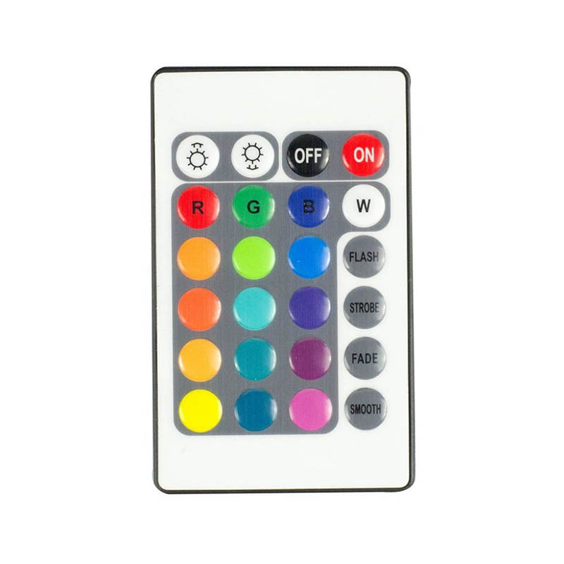 12V RGB Controller w/24-Key Wireless Infrared Remote for LED Strip