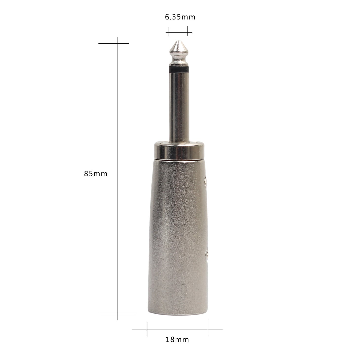 3 pin XLR Male to Mono 6.35mm Adapter 1/4” Inch Male Microphone Audio Connector