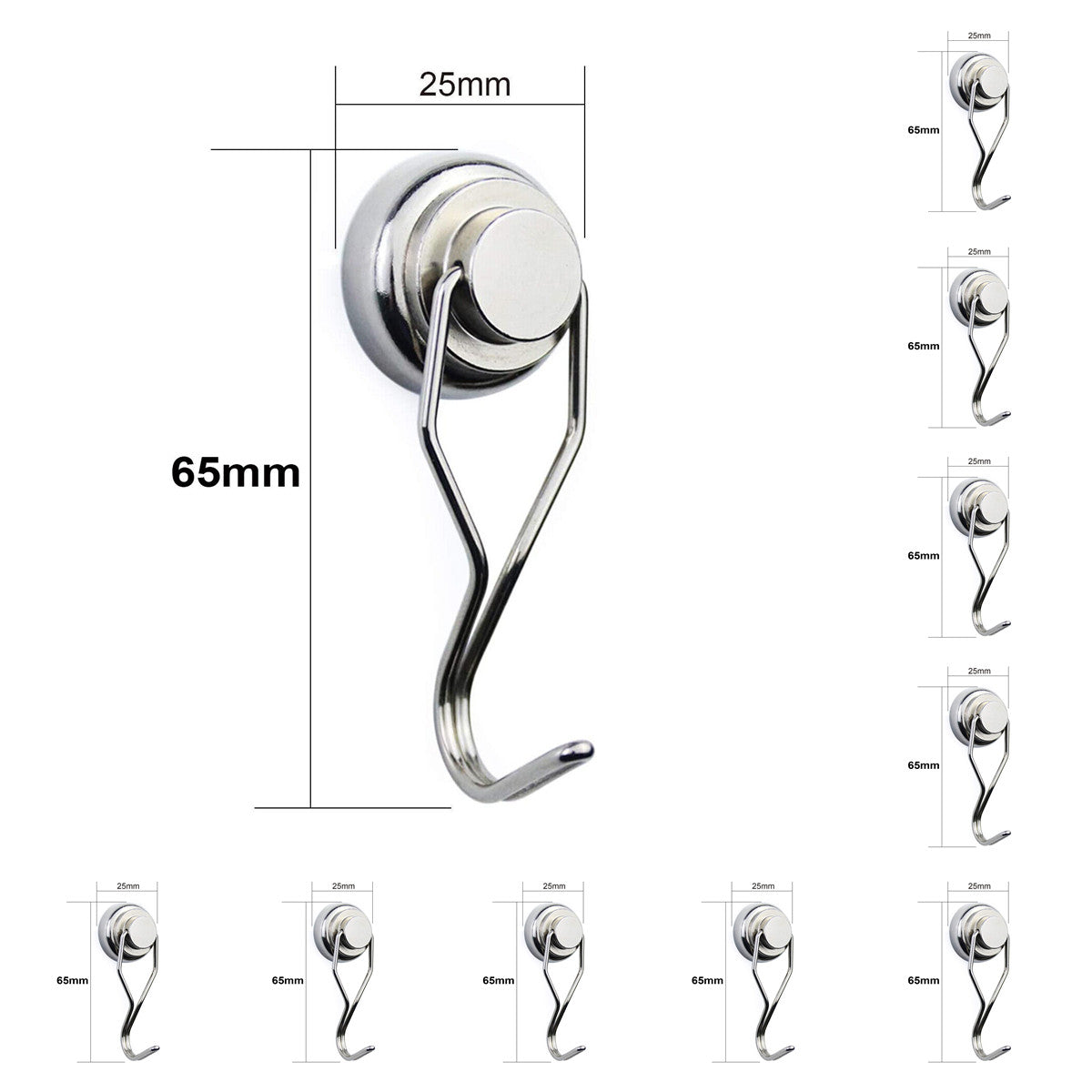 Magnetic Hooks Swivel Swing Powerful Strong Heavy Duty Neodymium Magnet Tool