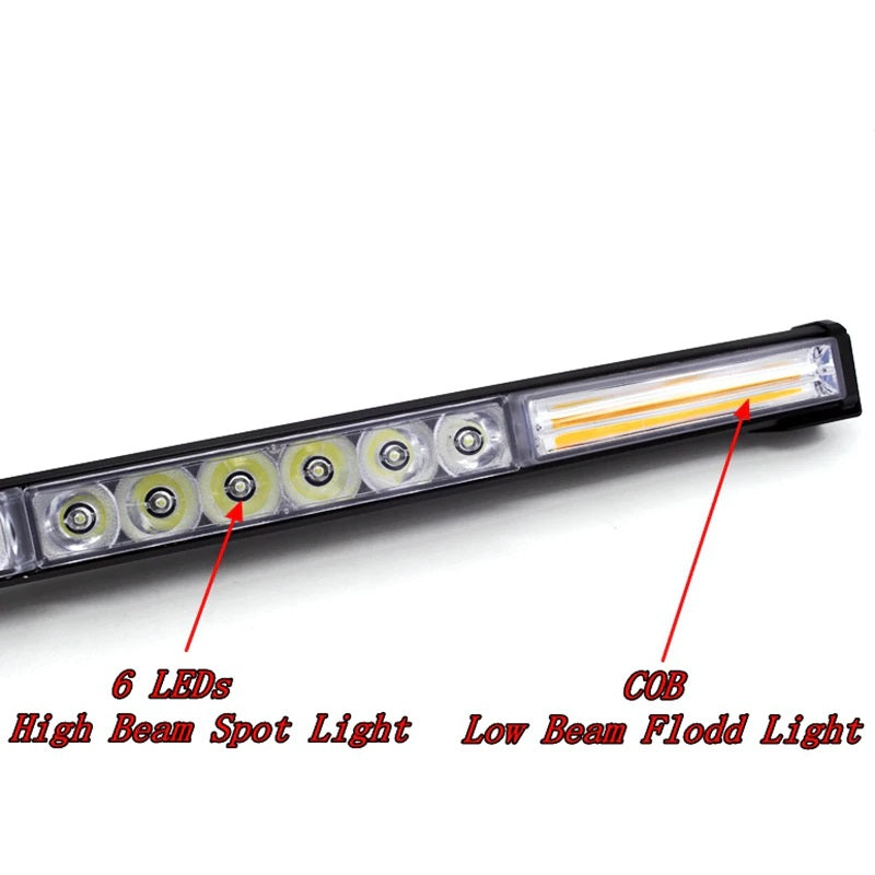 58w 2x COB 6x LED Light Bar Truck Light For Car Pros